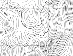 Topographic contour artwork