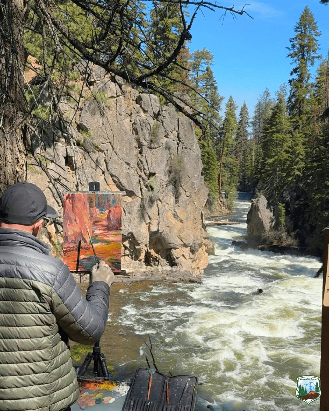 Published photograph from How to Hike or Bike to Benham Falls.