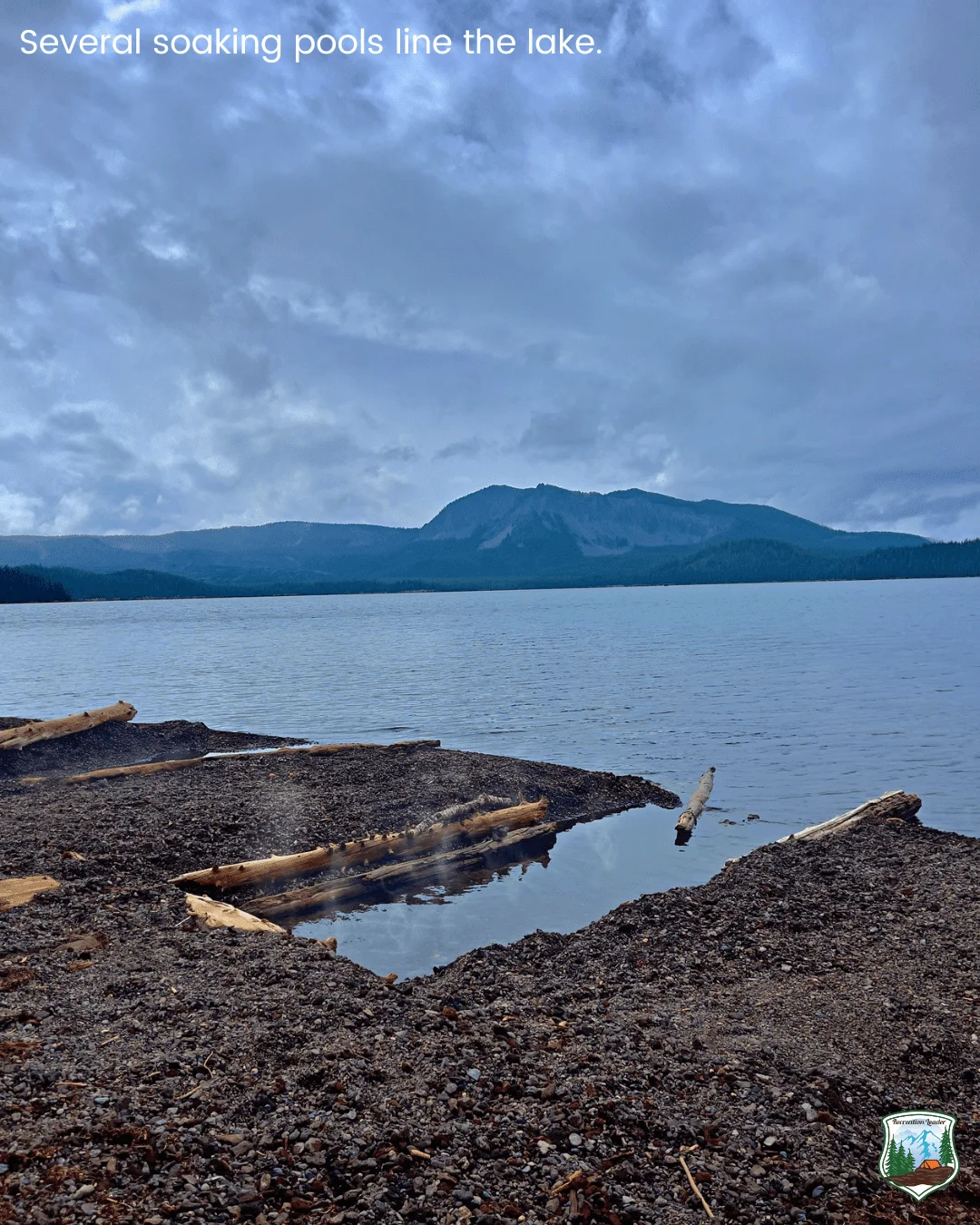 Published photograph from How to Hike to Paulina Lake Hot Springs, Newberry National Volcanic Monument.