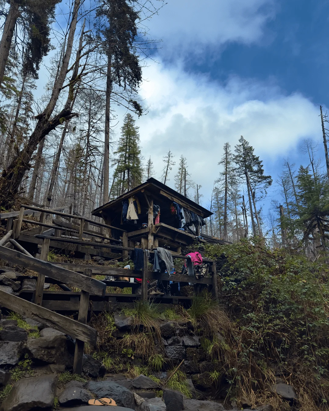 Published photograph from How to Soak in Cougar Hot Springs, Willamette National Forest.