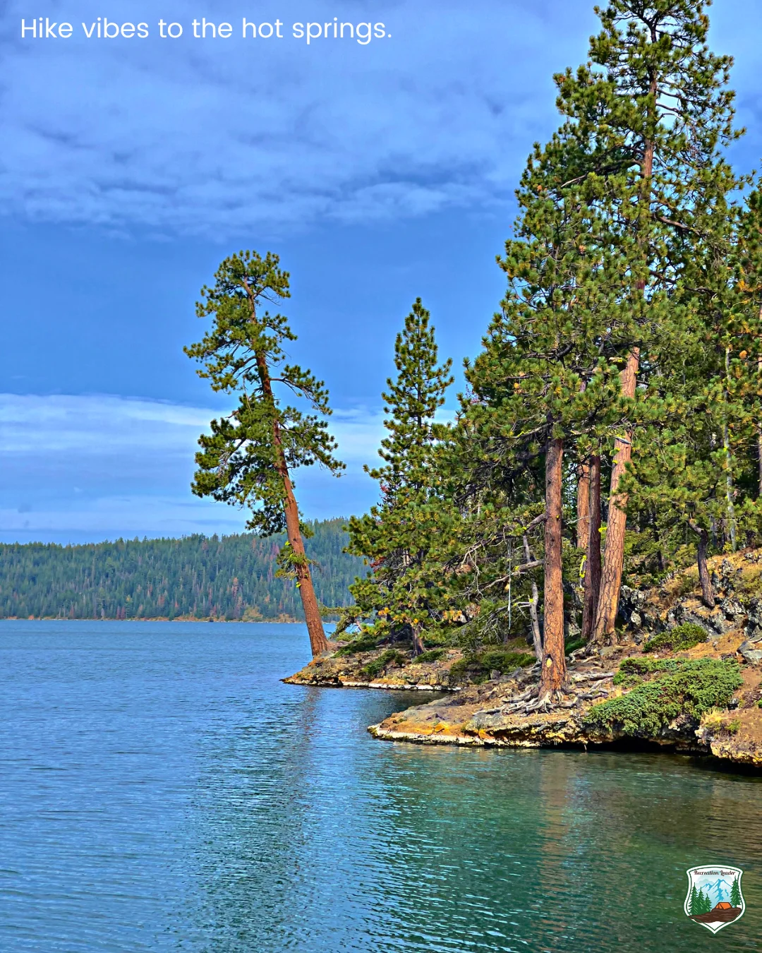 Published photograph from How to Hike to Paulina Lake Hot Springs, Newberry National Volcanic Monument.