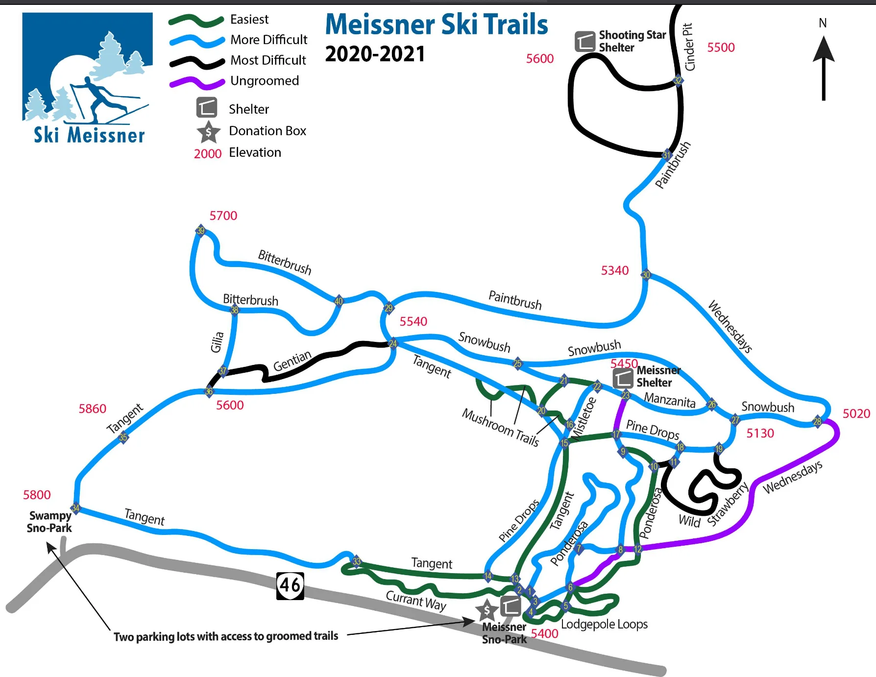 Published photograph from Your Complete Guide to Exploring Virginia Meissner Sno-Park, Deschutes National Forest.