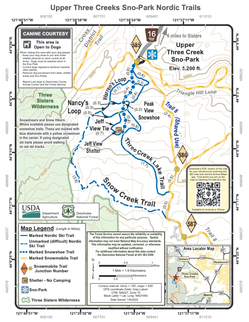 Published photograph from The Complete Guide to Exploring Upper Three Creek Sno-Park.