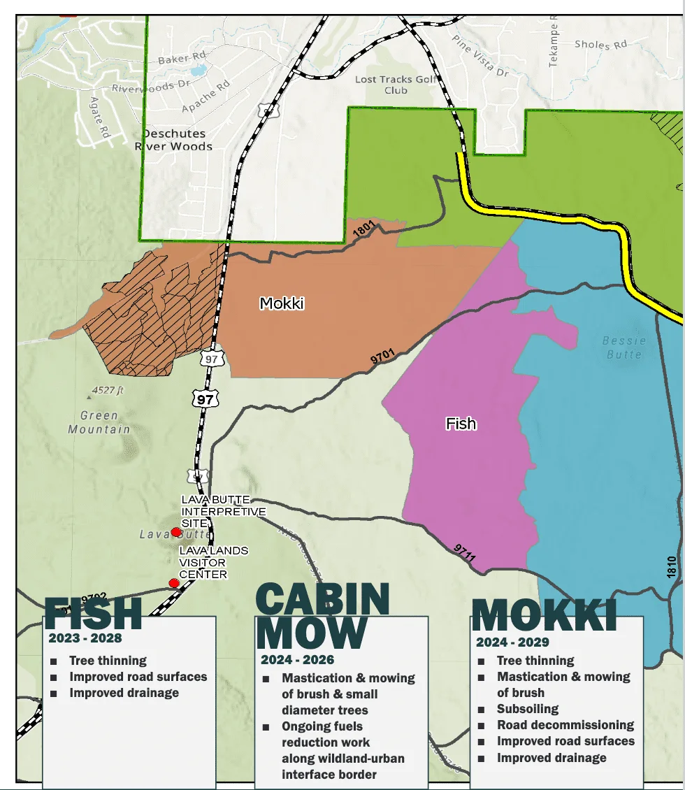 Published photograph from Restoring the Forest: The Cabin Butte Vegetation Management Project.