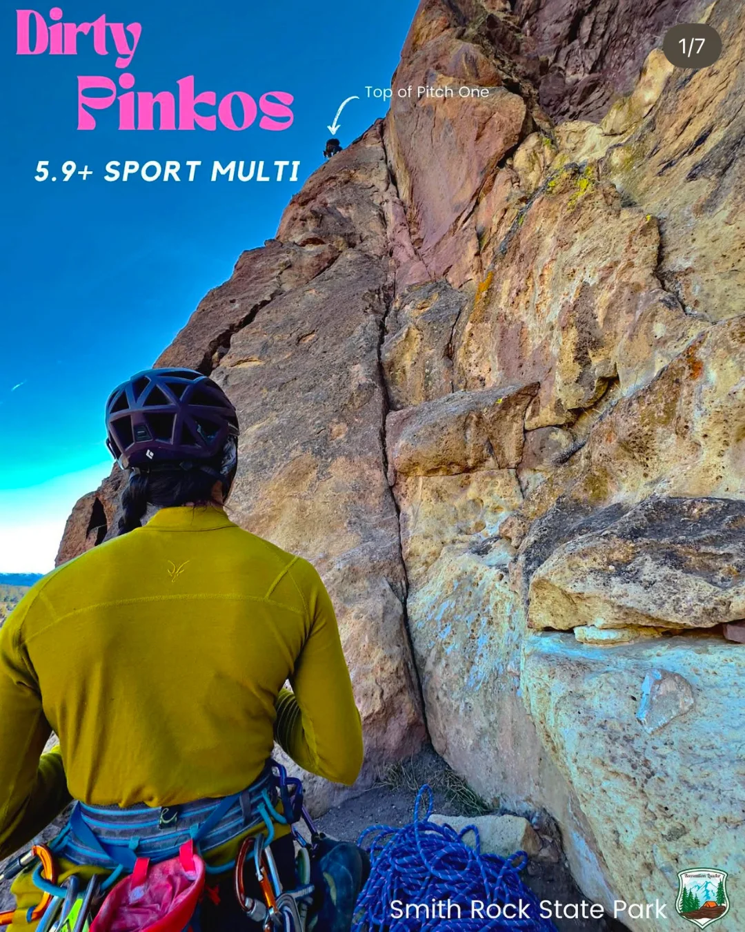 Published photograph from How to Climb Dirty Pinkos: A 5.9+ Multipitch at Smith Rock State Park ๐งโโ๏ธ.