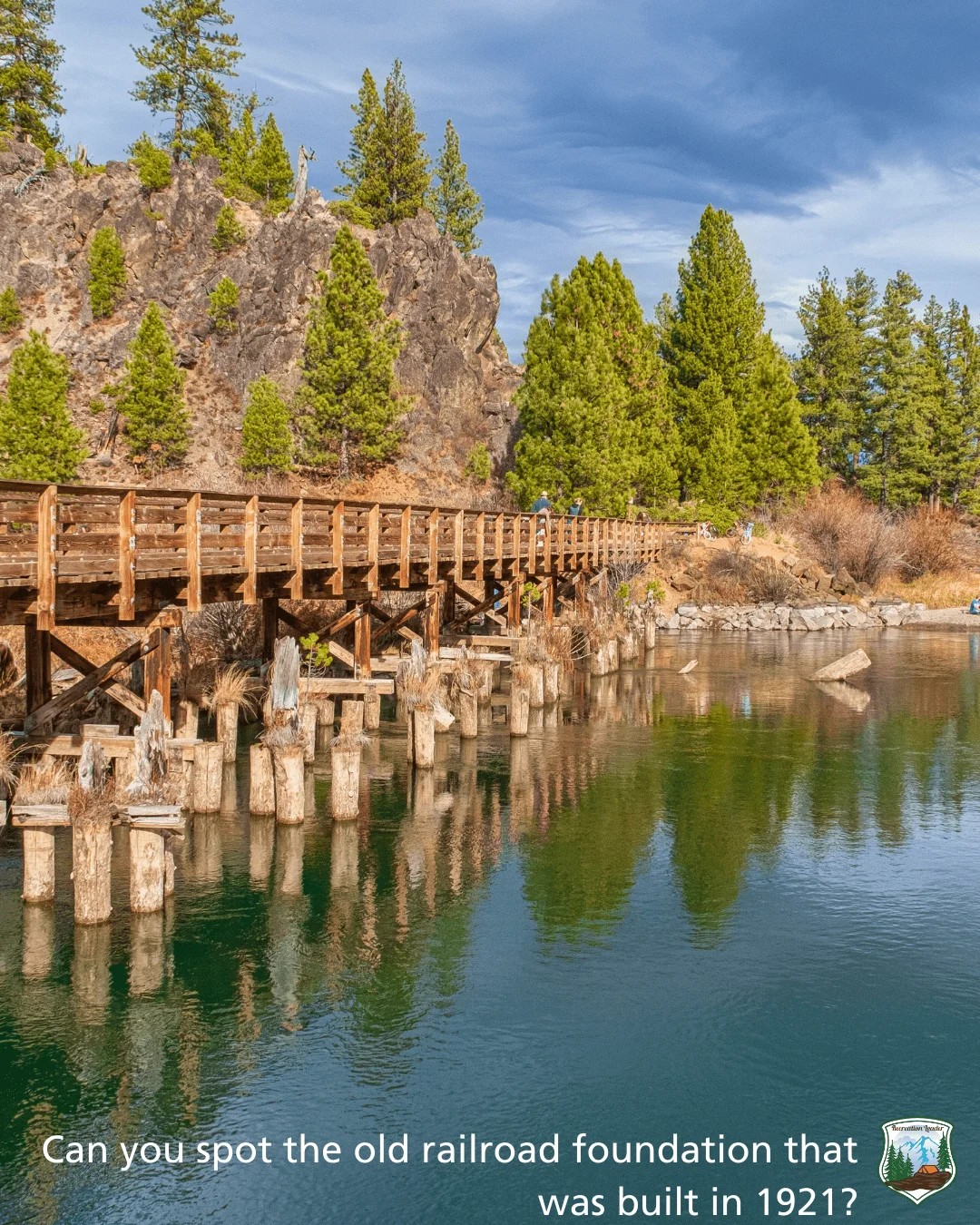 Published photograph from How to Hike or Bike to Benham Falls.