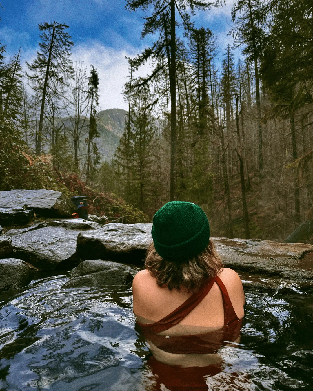 Published photograph from How to Soak in Cougar Hot Springs, Willamette National Forest.