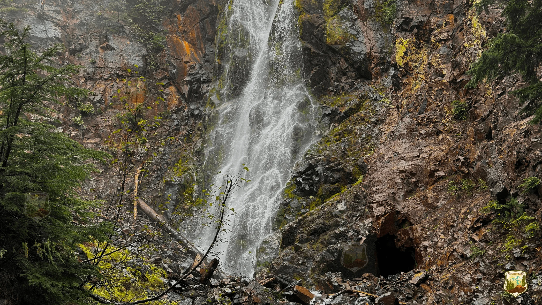 Mesatchee Creek holds echoes of its mining past, where prospectors once sought fortune in the form of gold and pyrite.